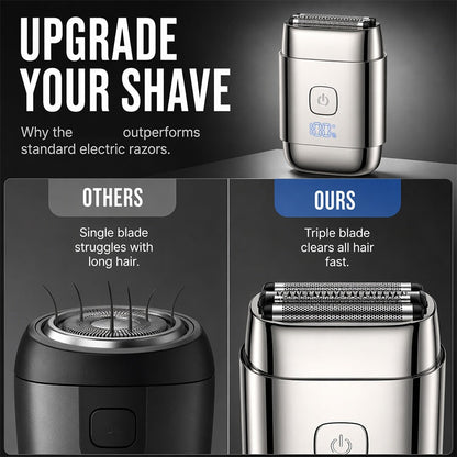 Men's Portable Electric Shaver with 3 Blades