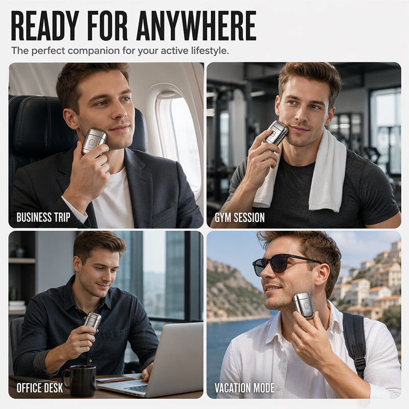 Men's Portable Electric Shaver with 3 Blades
