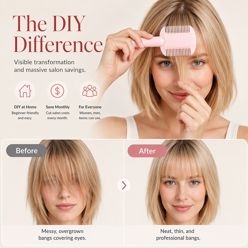 ✨New Arrival✨Buy 2 Get 1 Free Limited Offer！Portable Dual-Use Hair Trimming Comb