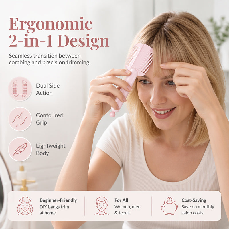 ✨New Arrival✨Buy 2 Get 1 Free Limited Offer！Portable Dual-Use Hair Trimming Comb