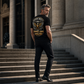 T-shirt imprimé à manches courtes et col rond pour hommes