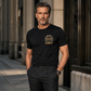 T-shirt imprimé à manches courtes et col rond pour hommes