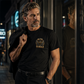 T-shirt imprimé à manches courtes et col rond pour hommes