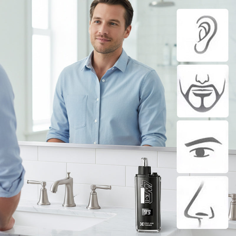 50% OFF !! Nose & Ear Hair Trimmer with LED Display