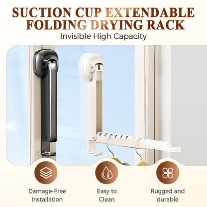 Suction Cup Extendable Folding Drying Rack