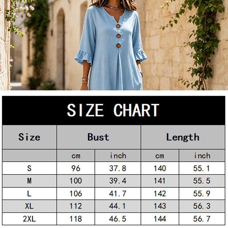🌈2026 Summer Hot Sale 50% OFF!🌸Women's V-Neck Ruffle Sleeve Maxi Dress – Effortless Everyday Style✨