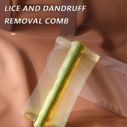 🎁BUY 2 GET 1 FREE🎋50% OFF! Bamboo Styling Double-Sided Fine Teeth Comb | Removes Lice & Dandruff | Ergonomic Grip | All Hair Types | For Adults, Kids & Pets 🌿✨