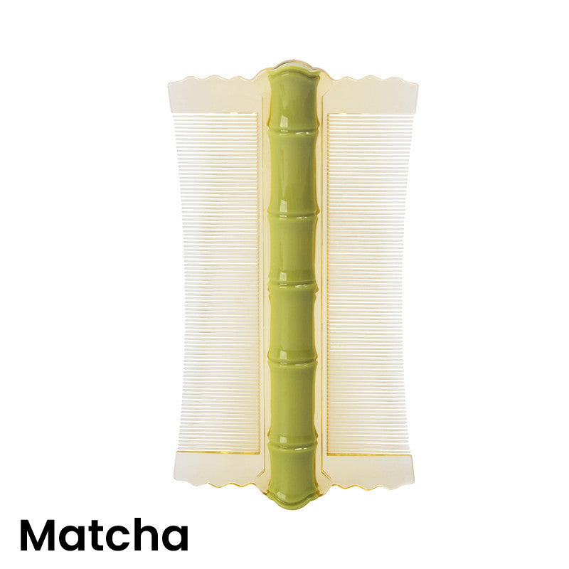 🎁BUY 2 GET 1 FREE🎋50% OFF! Bamboo Styling Double-Sided Fine Teeth Comb | Removes Lice & Dandruff | Ergonomic Grip | All Hair Types | For Adults, Kids & Pets 🌿✨