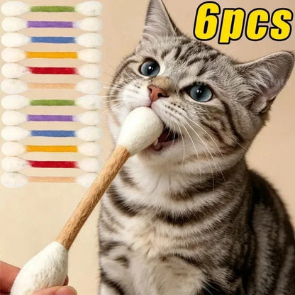 😻Interactive Swab Cat Toy with Catnip