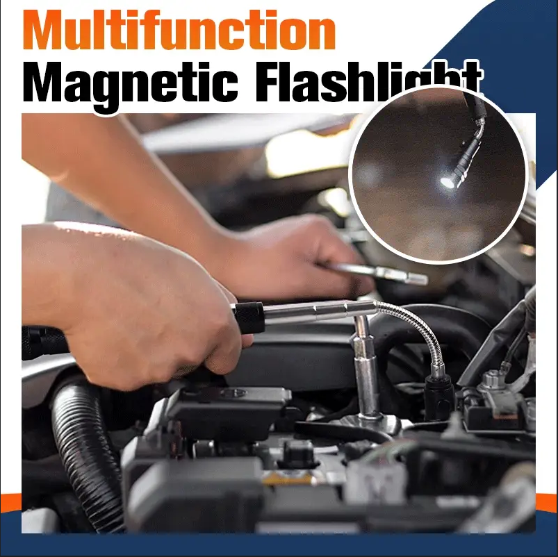 Multifunctional Magnetic Telescopic Flashlight