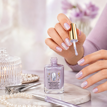 📢📢Buy 1 get 1 free !! ⏰Lilac Glossy Mirror Nail Strengthener