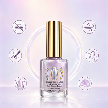 📢📢Buy 1 get 1 free !! ⏰Lilac Glossy Mirror Nail Strengthener