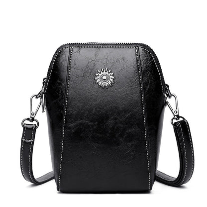 ✨ Time‑Limited Offer🍂Waxed Leather Phone Crossbody – Ultra-Light & Dual-Compartment Design🛍️✨