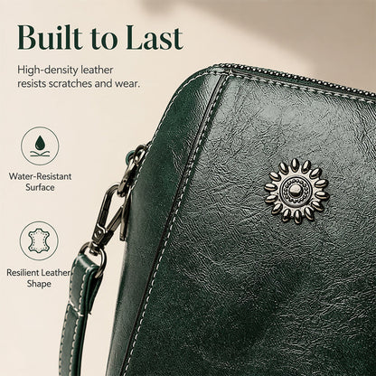 ✨ Time‑Limited Offer🍂Waxed Leather Phone Crossbody – Ultra-Light & Dual-Compartment Design🛍️✨