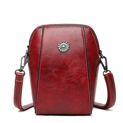 ✨ Time‑Limited Offer🍂Waxed Leather Phone Crossbody – Ultra-Light & Dual-Compartment Design🛍️✨