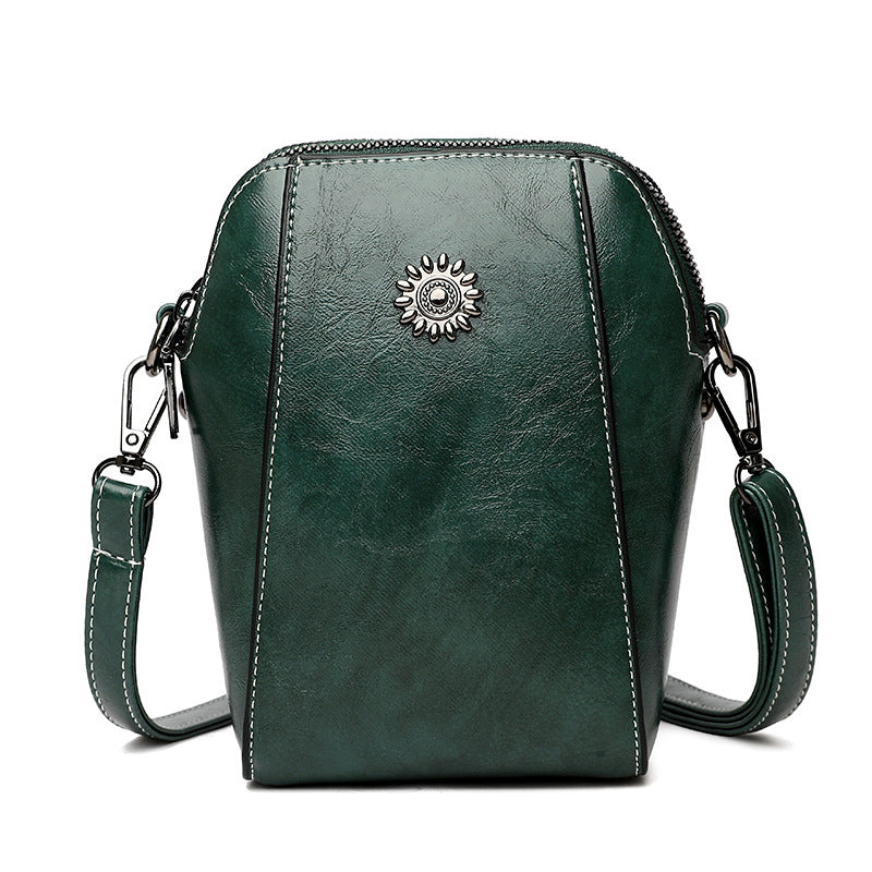 ✨ Time‑Limited Offer🍂Waxed Leather Phone Crossbody – Ultra-Light & Dual-Compartment Design🛍️✨
