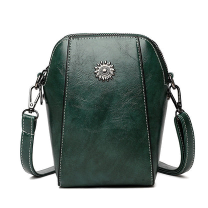 ✨ Time‑Limited Offer🍂Waxed Leather Phone Crossbody – Ultra-Light & Dual-Compartment Design🛍️✨