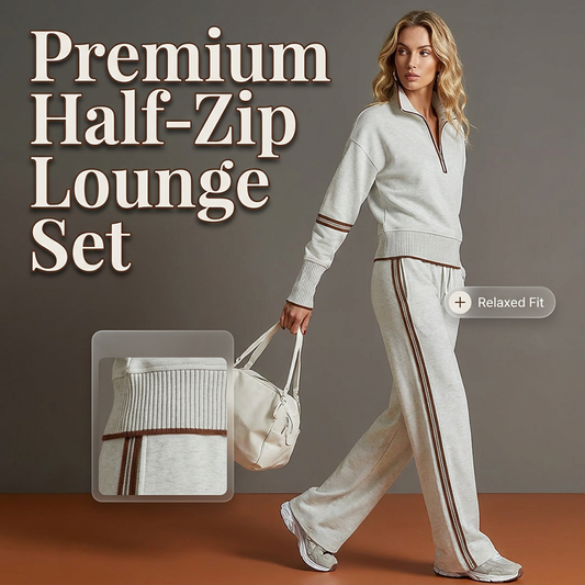 🎁🖤Black Friday Sale:50% OFF🖤💥Women's Half-Zip Tracksuit Set