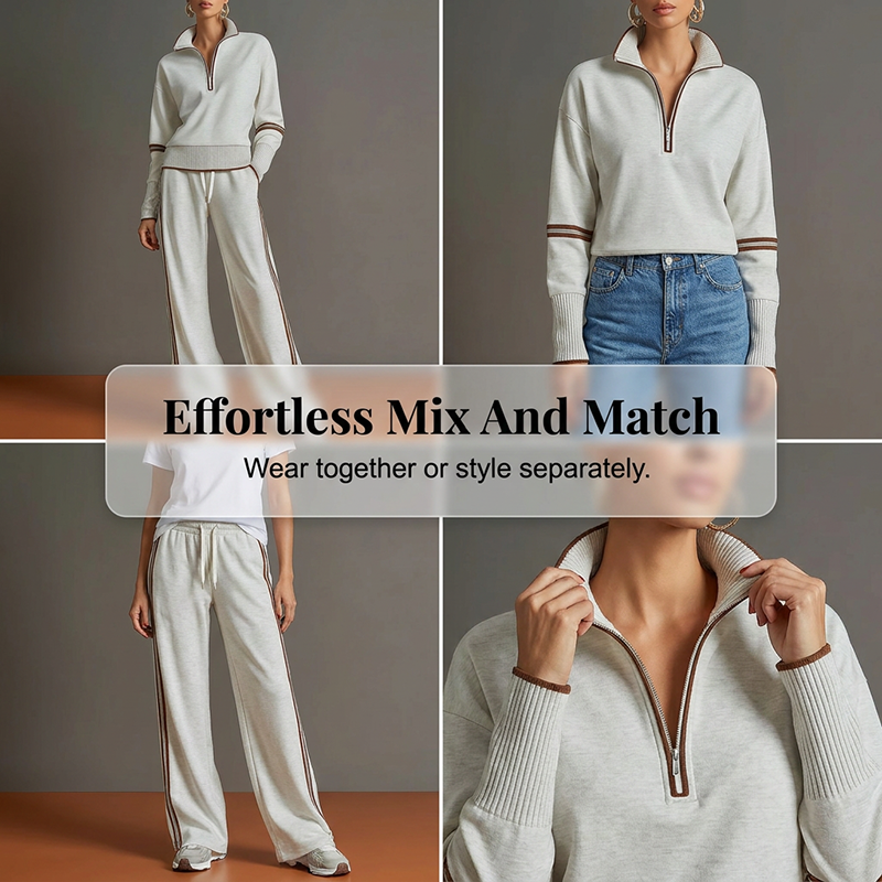 🎁🖤Black Friday Sale:50% OFF🖤💥Women's Half-Zip Tracksuit Set