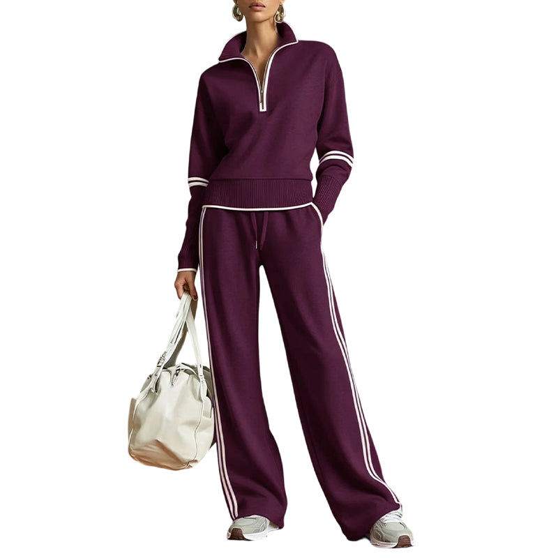 🎁🖤Black Friday Sale:50% OFF🖤💥Women's Half-Zip Tracksuit Set