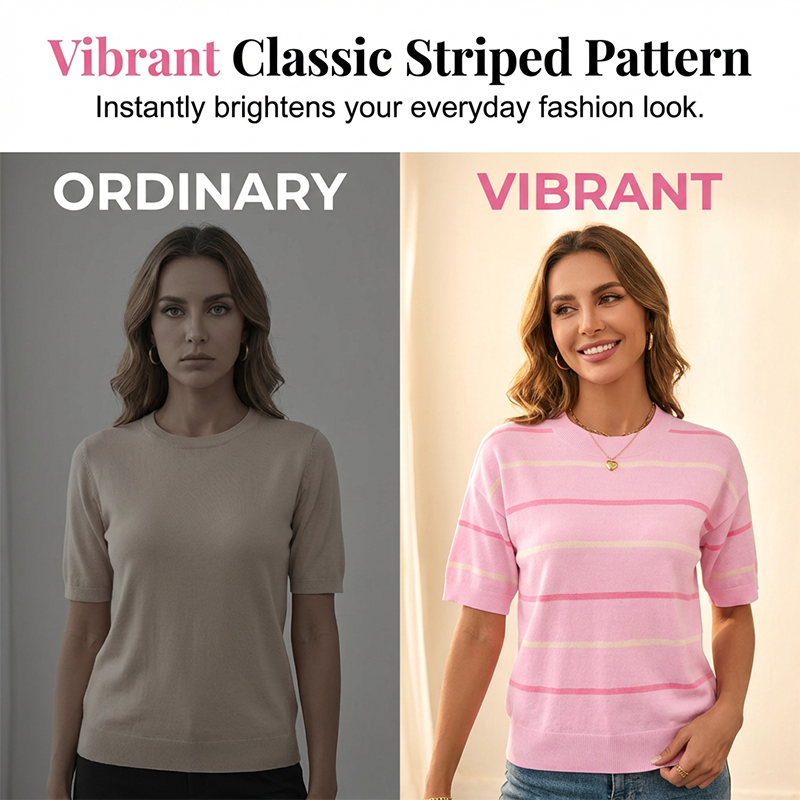 ✨New Arrival✨Women's Classic Striped Short-Sleeve T-Shirt