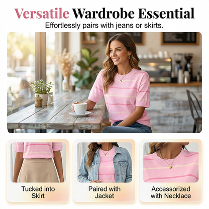 ✨New Arrival✨Women's Classic Striped Short-Sleeve T-Shirt
