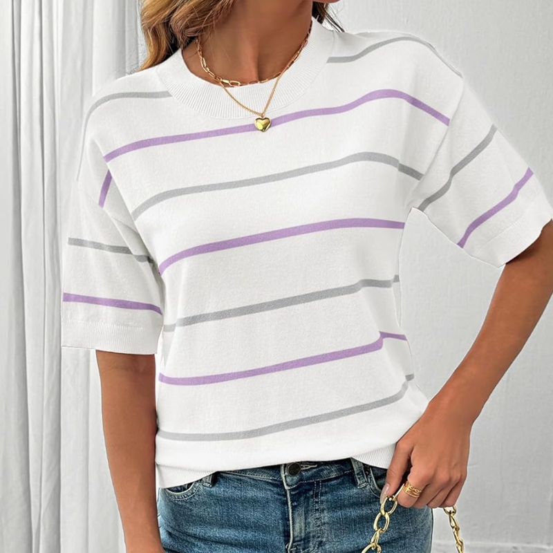 ✨New Arrival✨Women's Classic Striped Short-Sleeve T-Shirt
