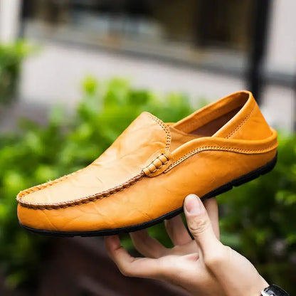 ✨Men's Milan Handmade Leather Loafers – Premium Slip-On Dress Shoes for Business & Casual Wear