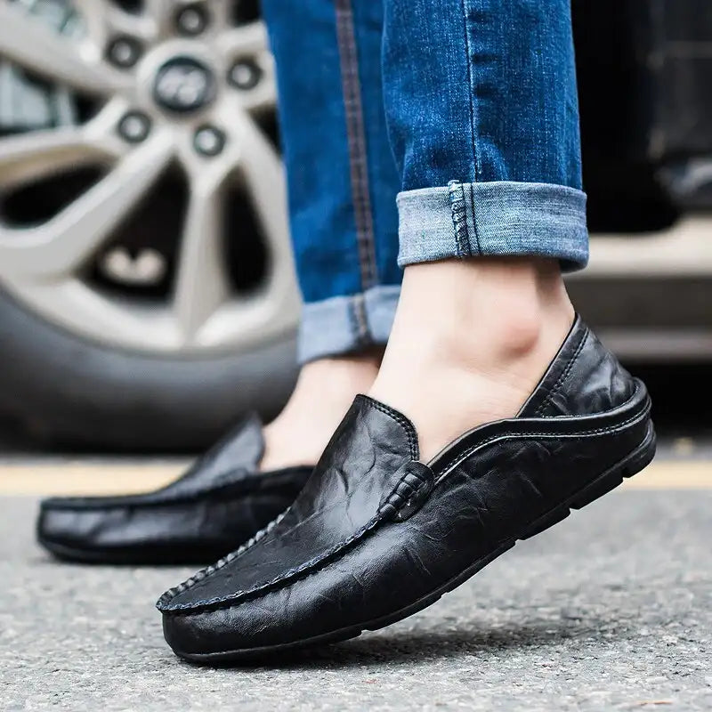 ✨Men's Milan Handmade Leather Loafers – Premium Slip-On Dress Shoes for Business & Casual Wear