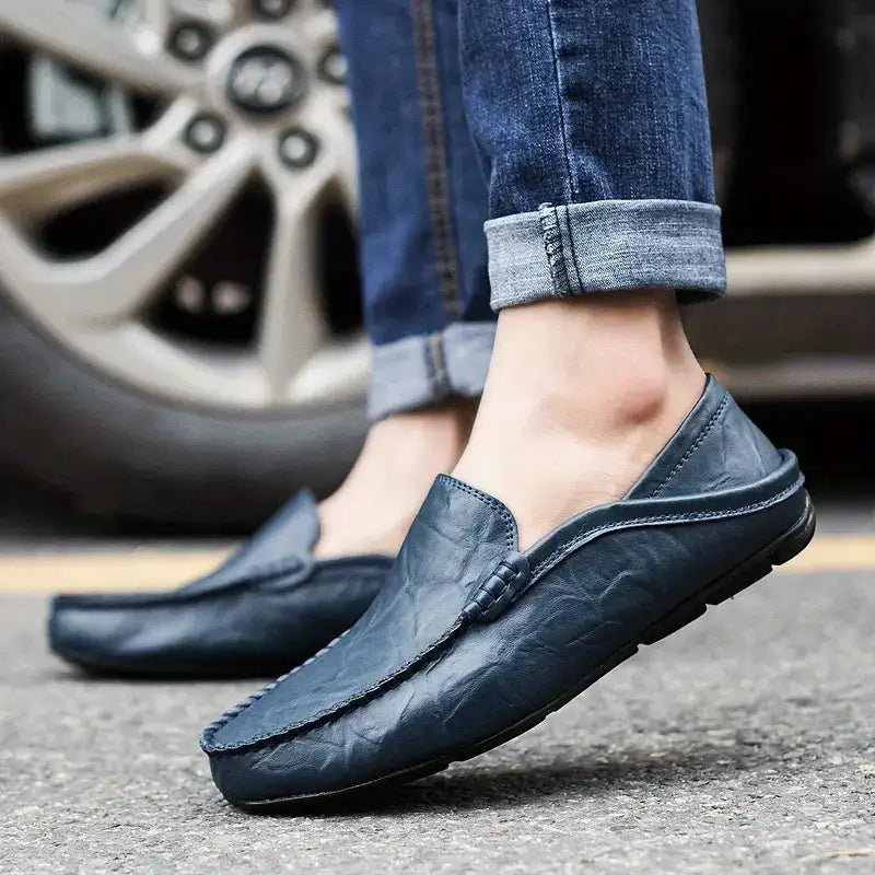 ✨Men's Milan Handmade Leather Loafers – Premium Slip-On Dress Shoes for Business & Casual Wear