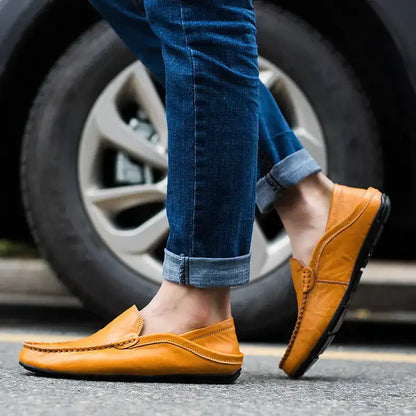 ✨Men's Milan Handmade Leather Loafers – Premium Slip-On Dress Shoes for Business & Casual Wear