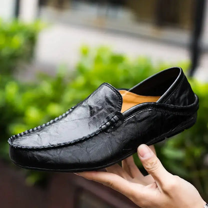 ✨Men's Milan Handmade Leather Loafers – Premium Slip-On Dress Shoes for Business & Casual Wear