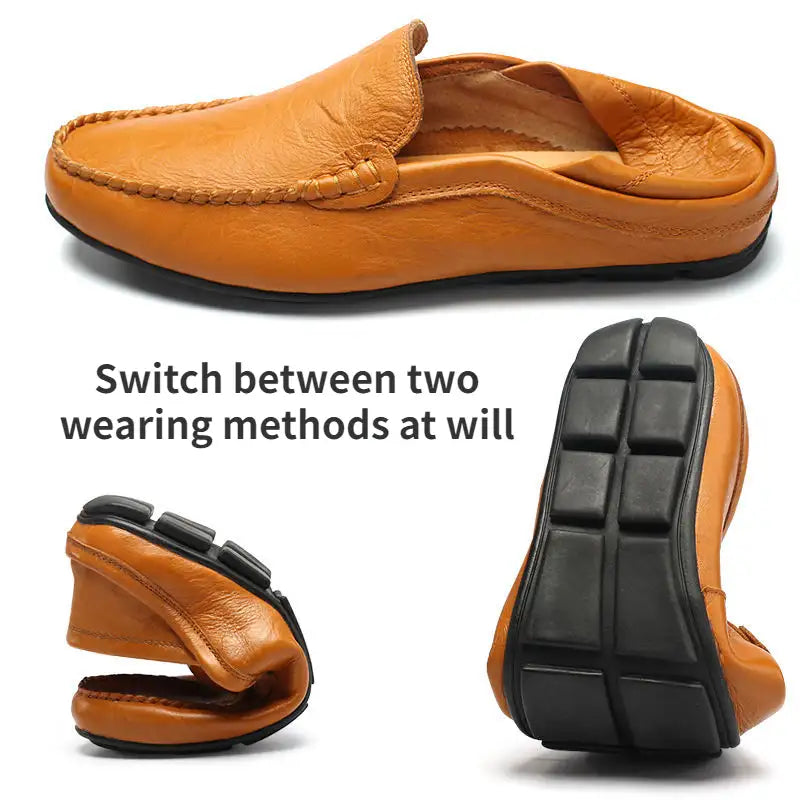✨Men's Milan Handmade Leather Loafers – Premium Slip-On Dress Shoes for Business & Casual Wear