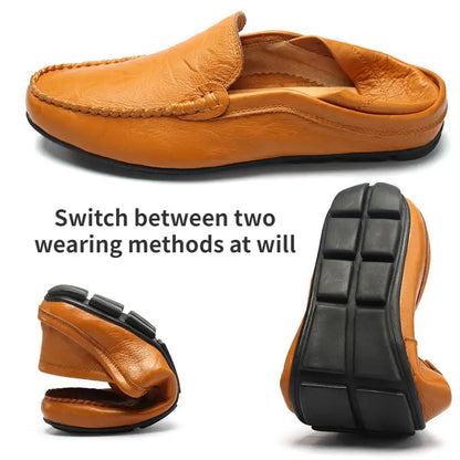 ✨Men's Milan Handmade Leather Loafers – Premium Slip-On Dress Shoes for Business & Casual Wear