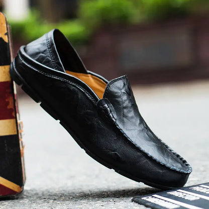 ✨Men's Milan Handmade Leather Loafers – Premium Slip-On Dress Shoes for Business & Casual Wear