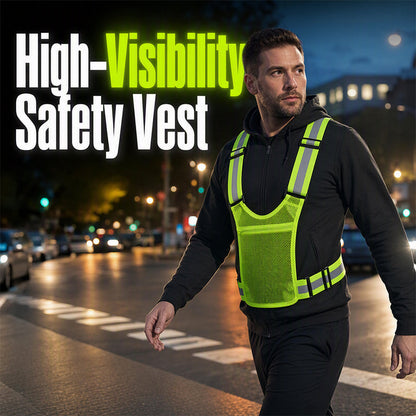 🦺✨ High-Visibility Reflective Vest – Practical Pocket, Comfortable Fit, and Total Safety for Day and Night Running 🌙🏃‍♂️