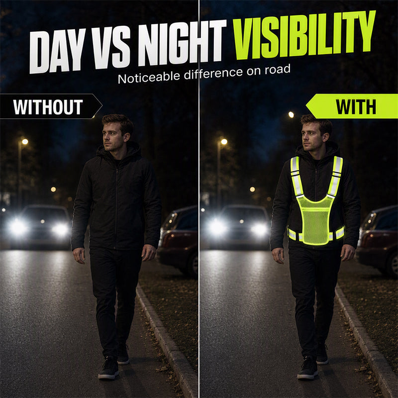 🦺✨ High-Visibility Reflective Vest – Practical Pocket, Comfortable Fit, and Total Safety for Day and Night Running 🌙🏃‍♂️