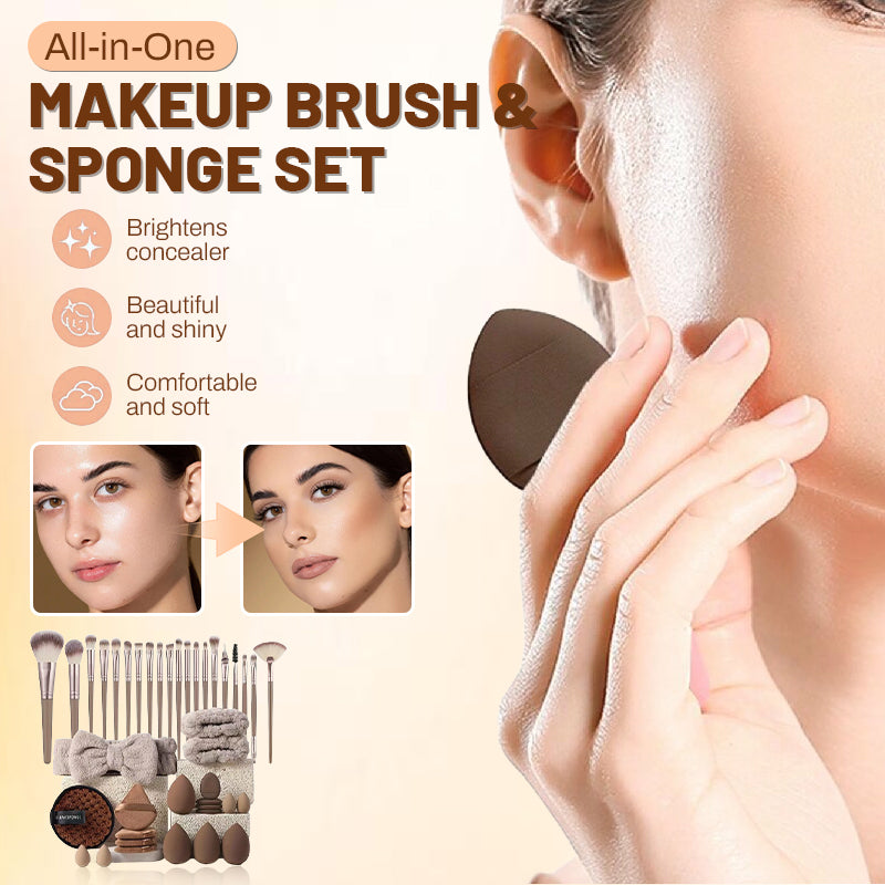 💐All-in-One Makeup Brush & Sponge Set
