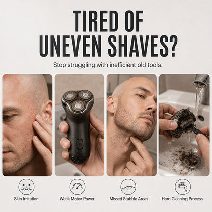 ⏳🔥50% OFF! ⏰2-in-1 Smart Electric Bald Head Shaver and Beard Trimmer with Digital Display
