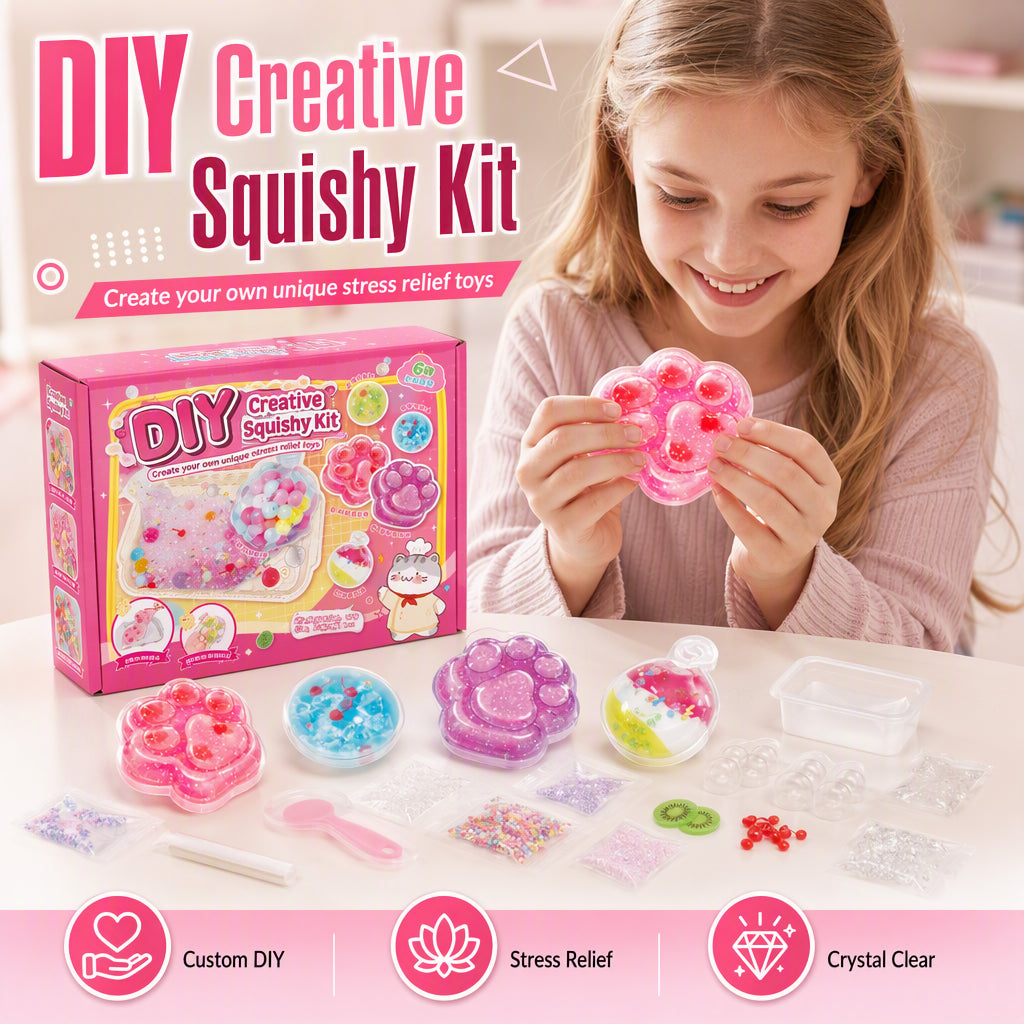 🔥 50% OFF! 🧁DIY Fried Ice Squishy Toy Kit – Cat claw design, squishy fun & creative – Perfect for sensory play & stress relief for kids