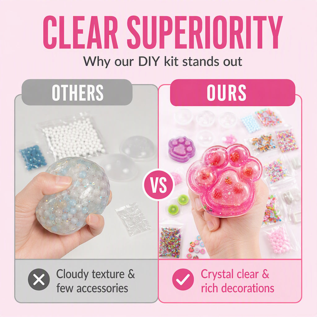 🔥 50% OFF! 🧁DIY Fried Ice Squishy Toy Kit – Cat claw design, squishy fun & creative – Perfect for sensory play & stress relief for kids