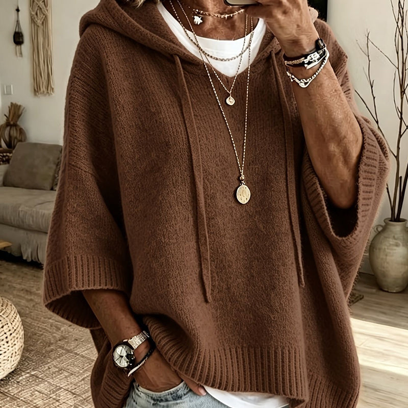 ✨Women's Hooded Drawstring Knit Pullover