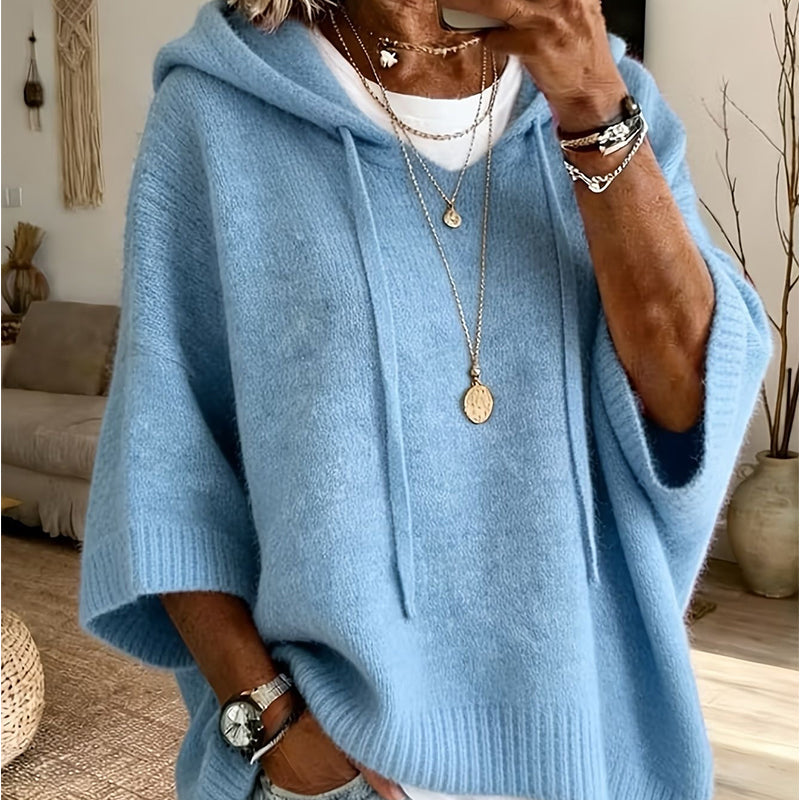 ✨Women's Hooded Drawstring Knit Pullover