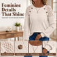 🔥 New Arrival Hot Pick ✨ Women's Ribbed Knit Long Sleeve Top – Flattering Fit & Everyday Comfort 🤍
