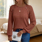 🔥 New Arrival Hot Pick ✨ Women's Ribbed Knit Long Sleeve Top – Flattering Fit & Everyday Comfort 🤍