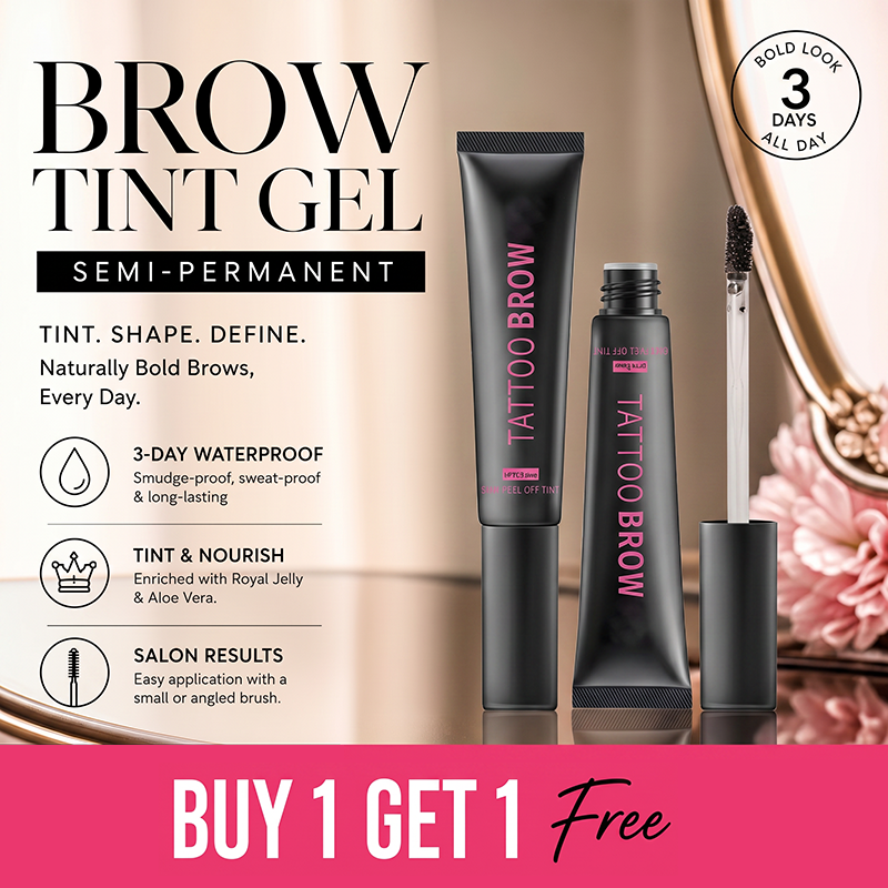 🔥Buy 1 Get 1 Free🎁Semi‑Permanent Long‑Lasting Waterproof Eyebrow Gel, Peel‑Off Tattoo Brow Tint Gel