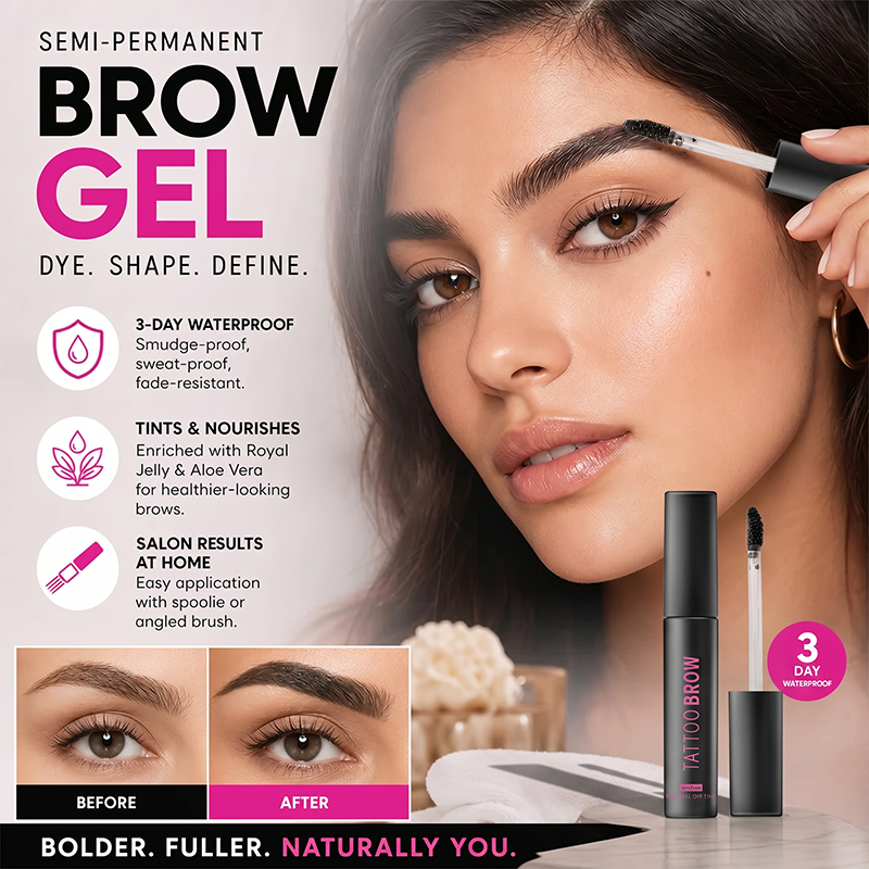 🔥Buy 1 Get 1 Free🎁Semi‑Permanent Long‑Lasting Waterproof Eyebrow Gel, Peel‑Off Tattoo Brow Tint Gel