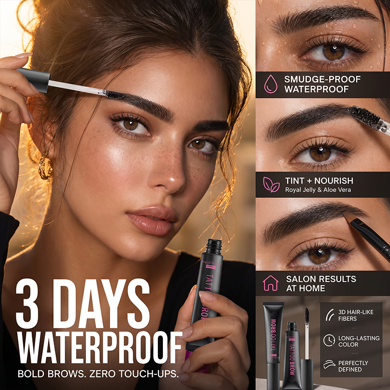 🔥Buy 1 Get 1 Free🎁Semi‑Permanent Long‑Lasting Waterproof Eyebrow Gel, Peel‑Off Tattoo Brow Tint Gel
