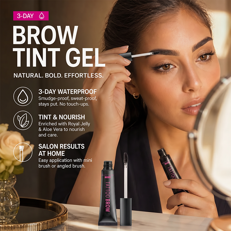 🔥Buy 1 Get 1 Free🎁Semi‑Permanent Long‑Lasting Waterproof Eyebrow Gel, Peel‑Off Tattoo Brow Tint Gel
