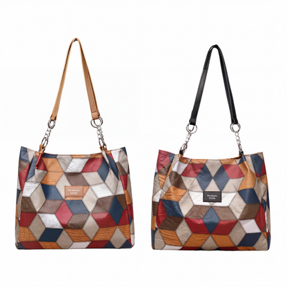⏰Last Day Sale 60% Off💃 Women's Geometric Tote Bag – Large Capacity Stylish Handbag For Everyday Elegance👜